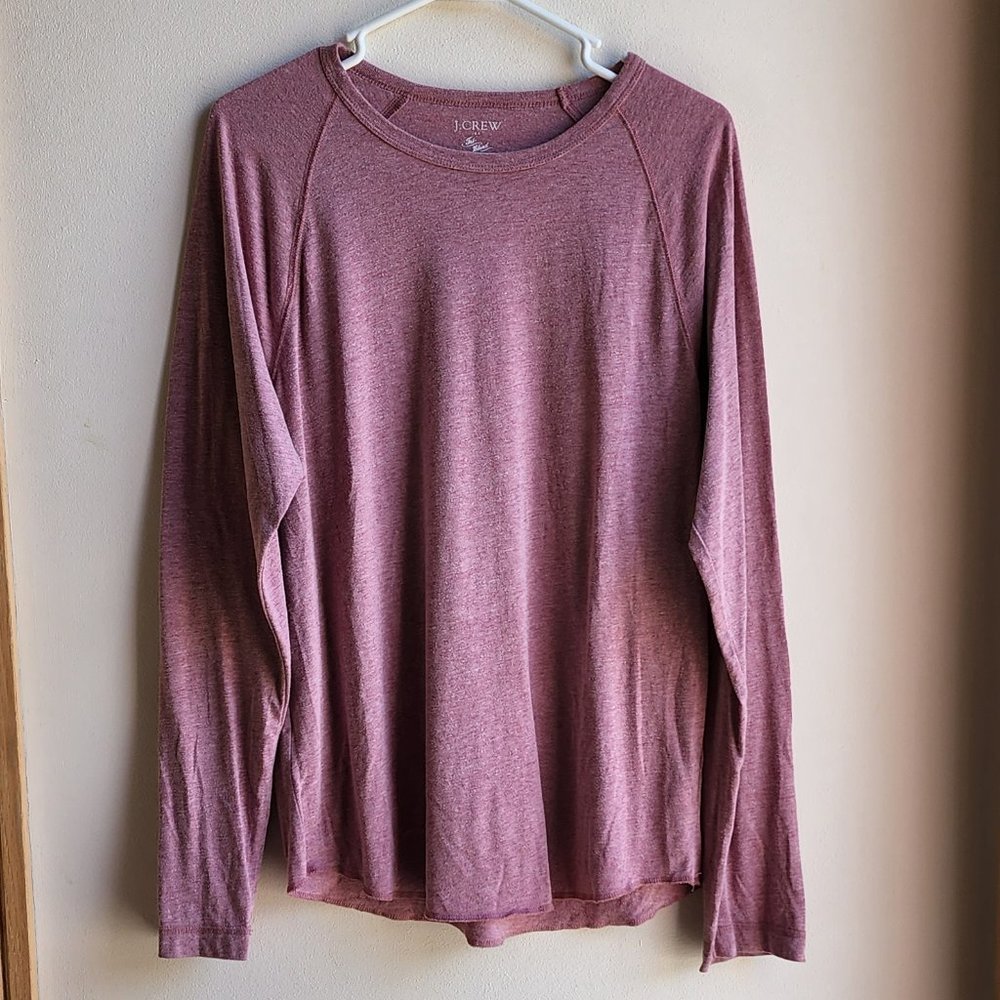 J. Crew "Tri-Blend" Pink Scoop Neck Jersey Size Medium